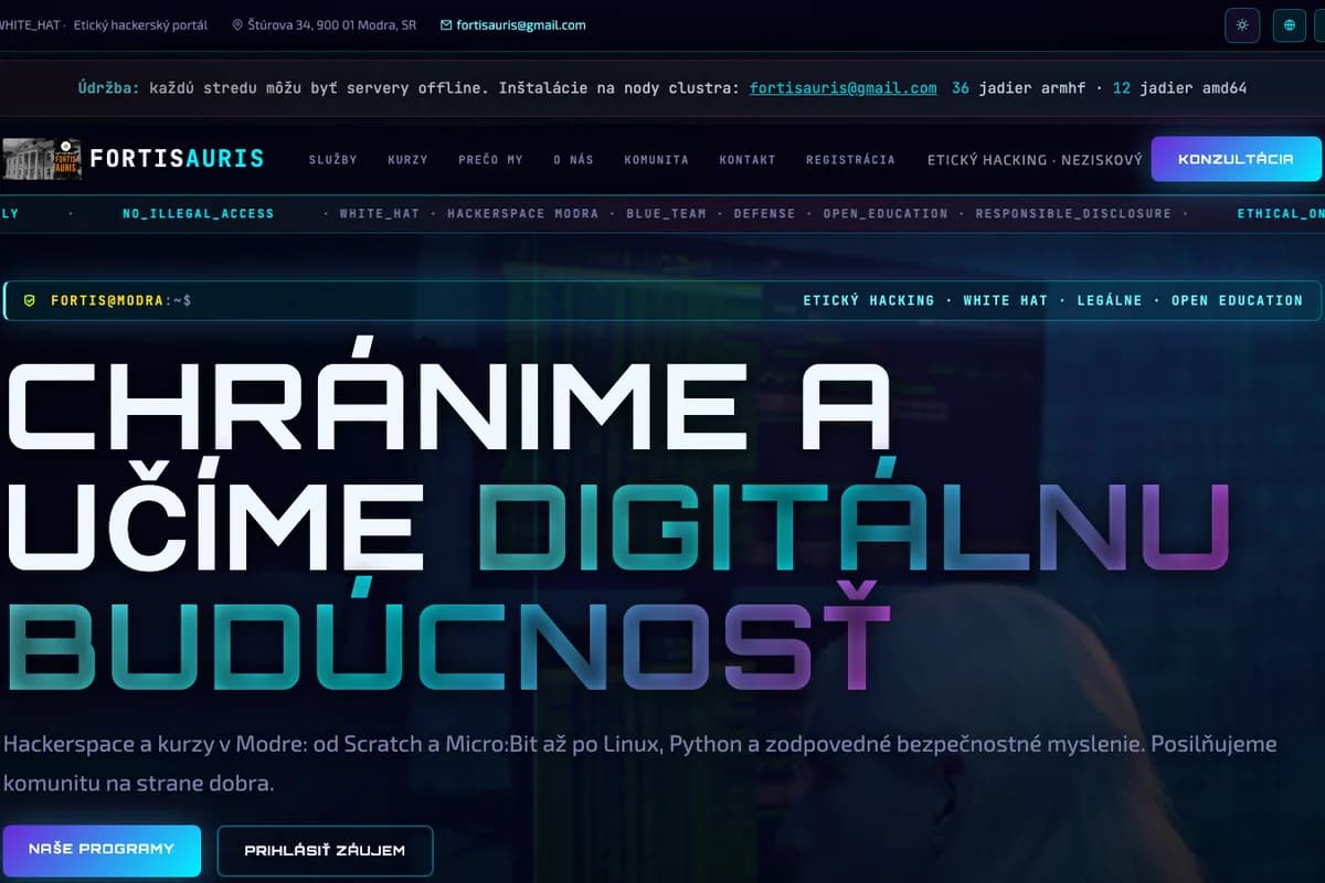Náhľad webu Fortis Auris (fortisauris.dueflex.tech)