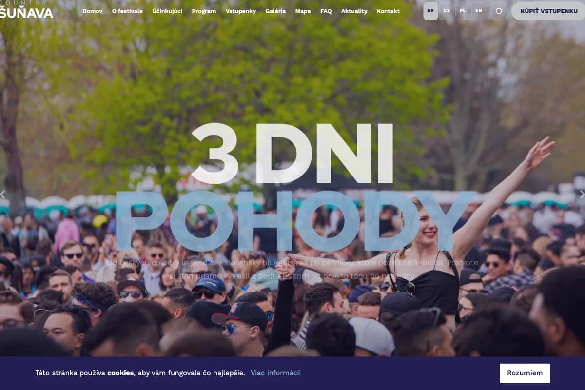 Náhľad webu Country Šuňava (countrysunava.lumacreative.online)