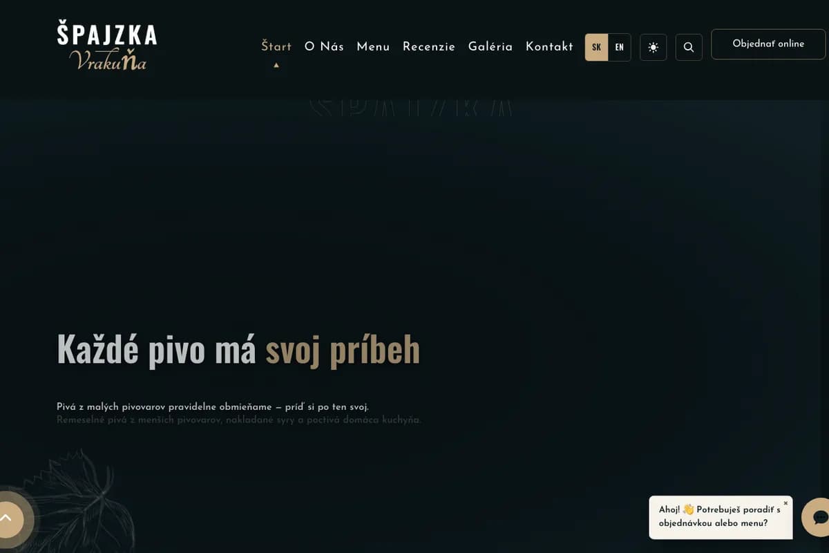 Náhľad webu Špajzka Vrakuňa (spajzkavrakuna.lumacreative.online)