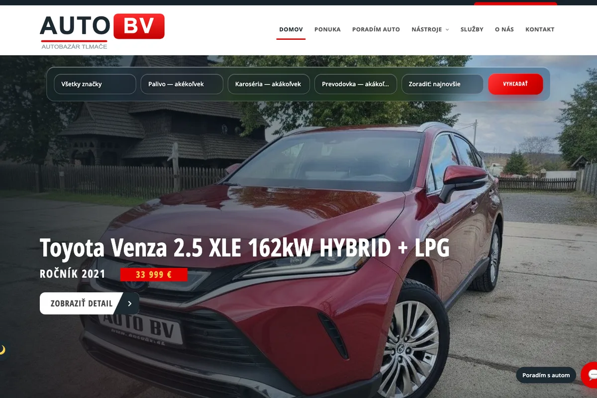 AUTO BV, a website built by LUMA Creative
