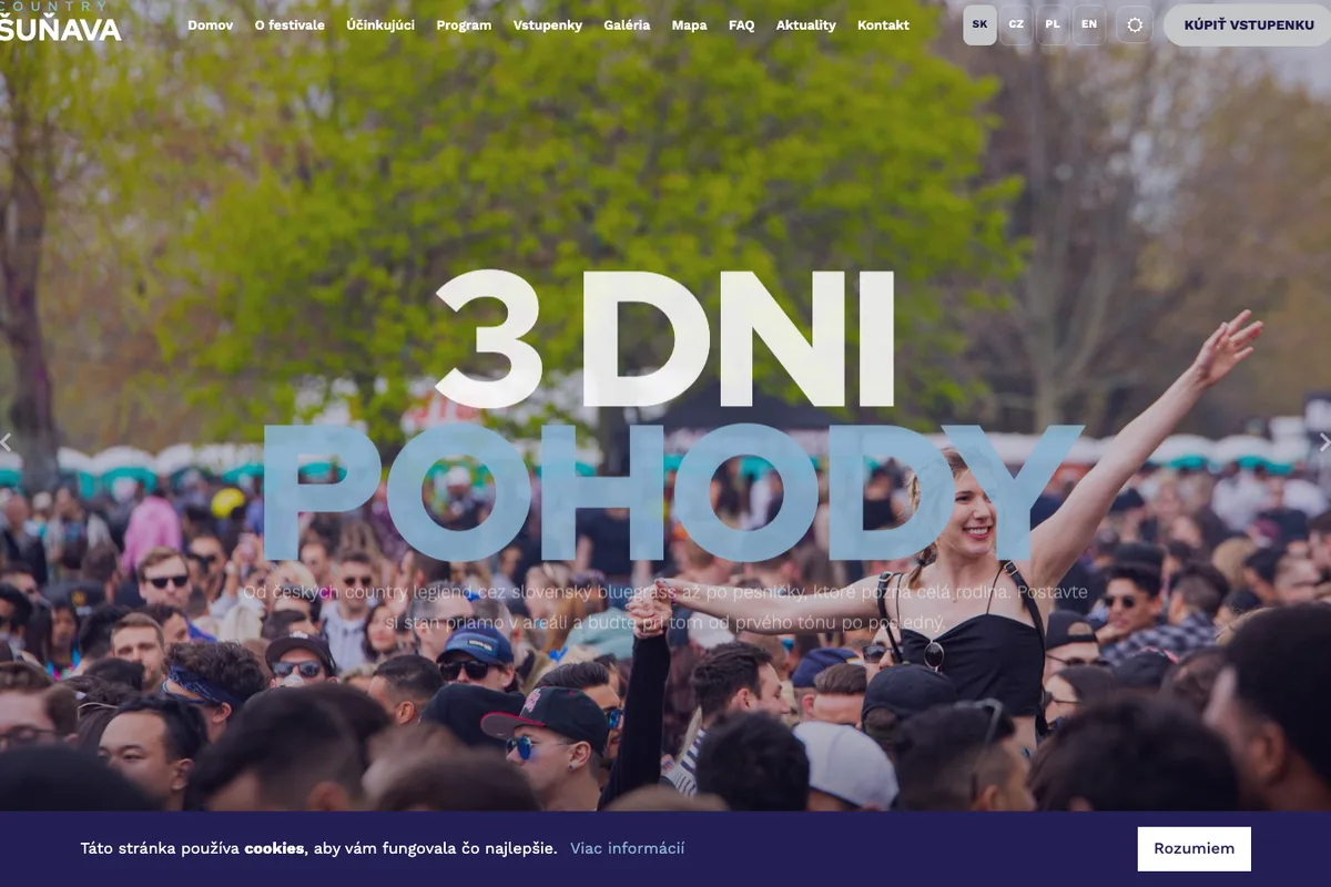 Country Šuňava, a website built by LUMA Creative