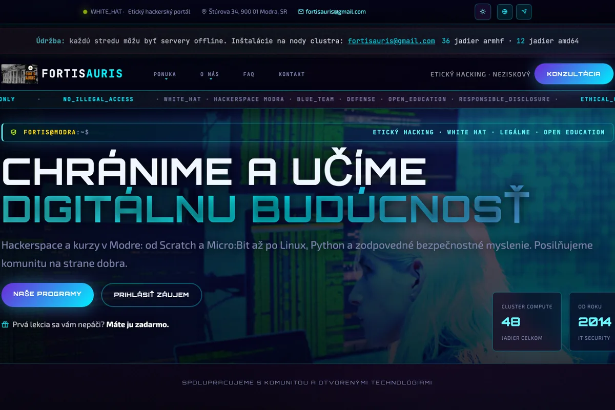 Fortis Auris, a website built by LUMA Creative