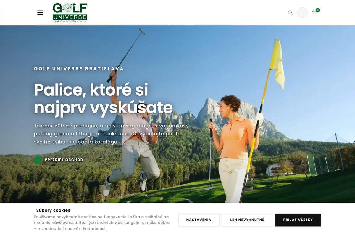 Golf Universe, a website built by LUMA Creative