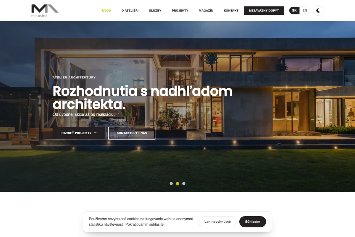 MMArch, a website built by LUMA Creative