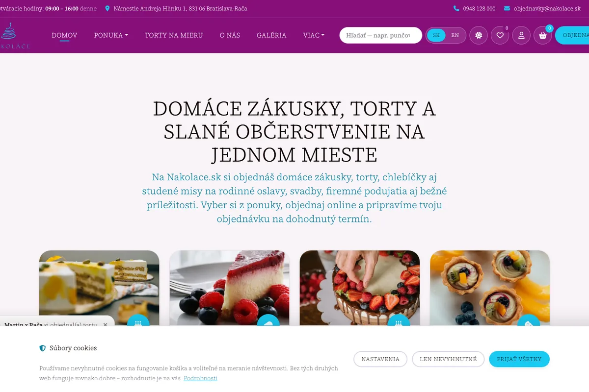Na koláče, a website built by LUMA Creative